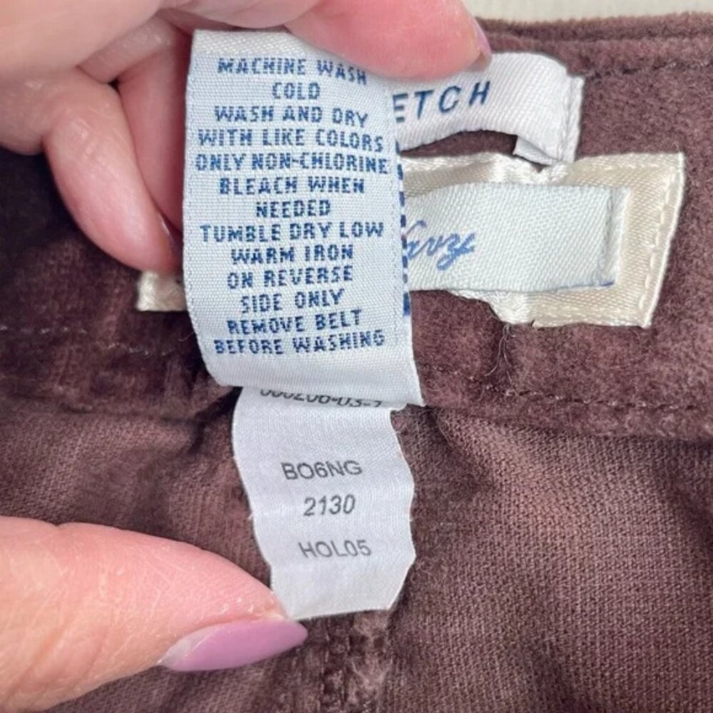 Vintage Y2K Old Navy Brown Corduroy Women’s Flare Pants With Belt